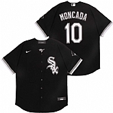 White Sox 10 Yoan Moncada Black 2020 Nike Cool Base Jersey,baseball caps,new era cap wholesale,wholesale hats
